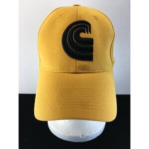 Vtg Colombian Chemicals Baseball Cap Hat Yellow Strapback Adjustable Embroidered